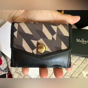 Mulberry Card Holder Black M jacquard